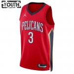 Maillot NBA New Orleans Pelicans CJ Mccollum 3 Jordan 2022-23 Statement Edition Rouge Swingman - Enfant